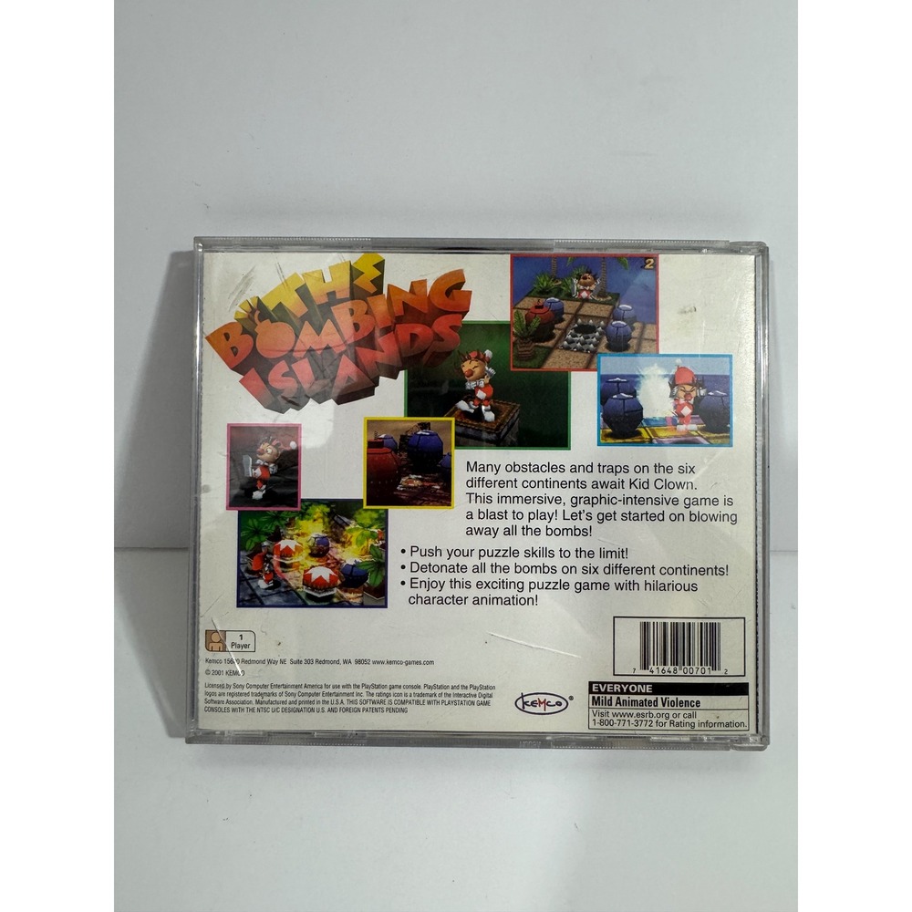 Kemco The Bombing Islands PlayStation 1 PS1 NTSC-U SLUS-01292 Good Puzzle Game - Picture 3 of 4